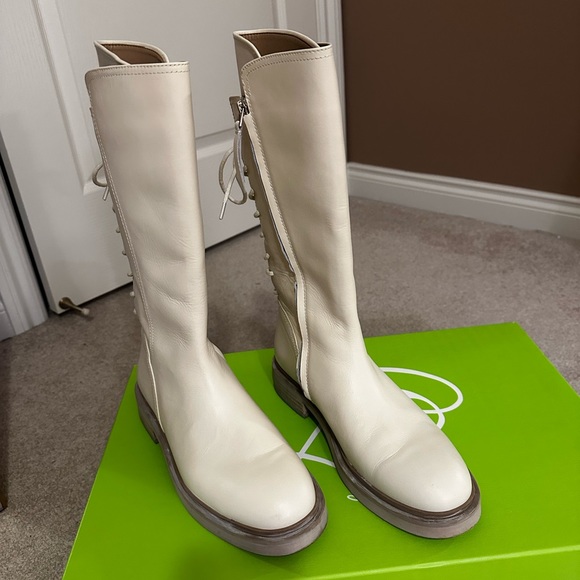 BLACK FRIYAY!! Sam Edelman Franka genuine, leather boots size 7.5 NWT wore 1x - Picture 2 of 13